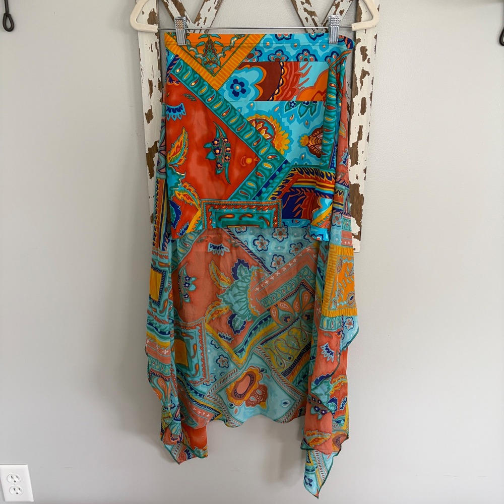 VanLeve‎ Van Leve Magic Skirt Sarong Bathing Suit Cover Up Size Small Vibrant
